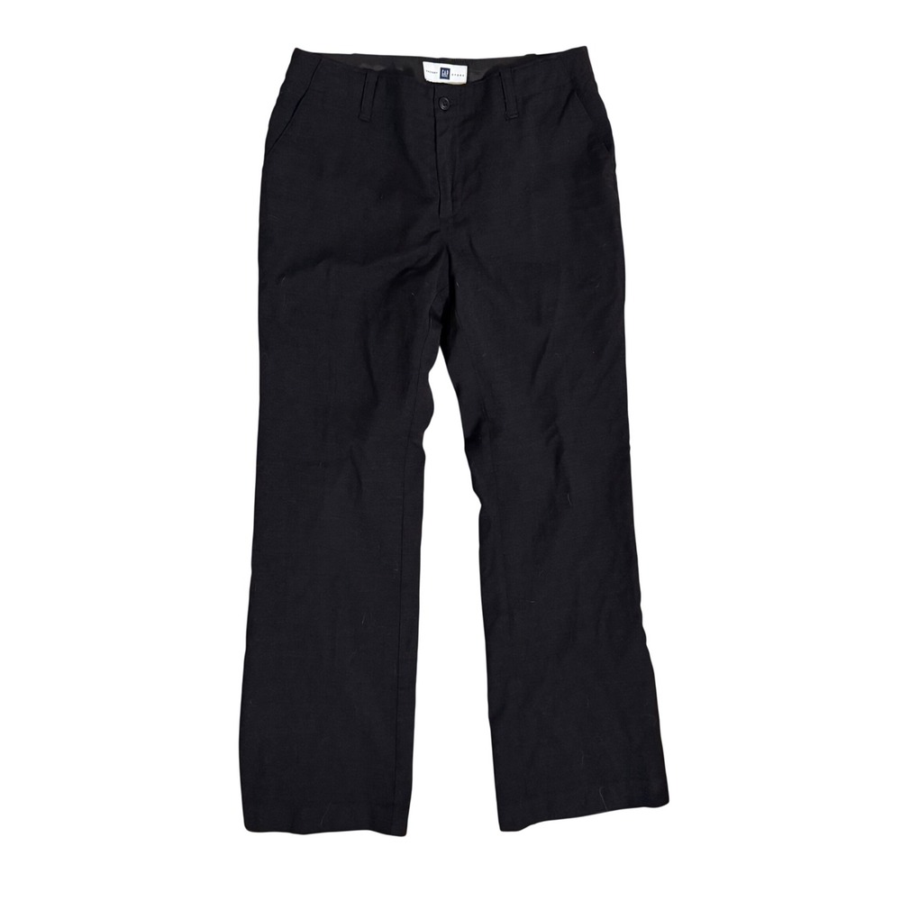Gap Black Wool Blend Straight Leg Trousers Dress Pants 4R Office Career Workwear